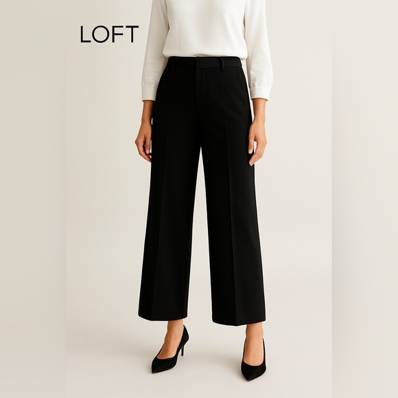 LOFT Black Petite Trousers - Picture 1 of 7